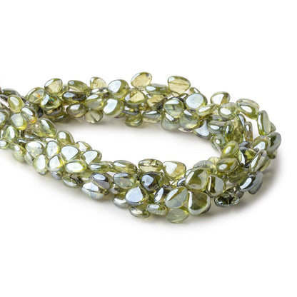 6-7mm Mystic Prehnite Plain Heart Beads 8 inch 58 pieces