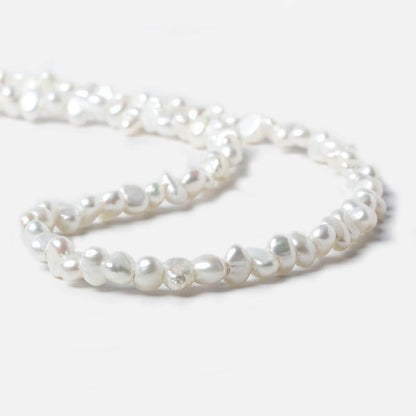 6-7mm Off White Baroque 2.5mm Large Hole Pearls 15 inch 85 pieces