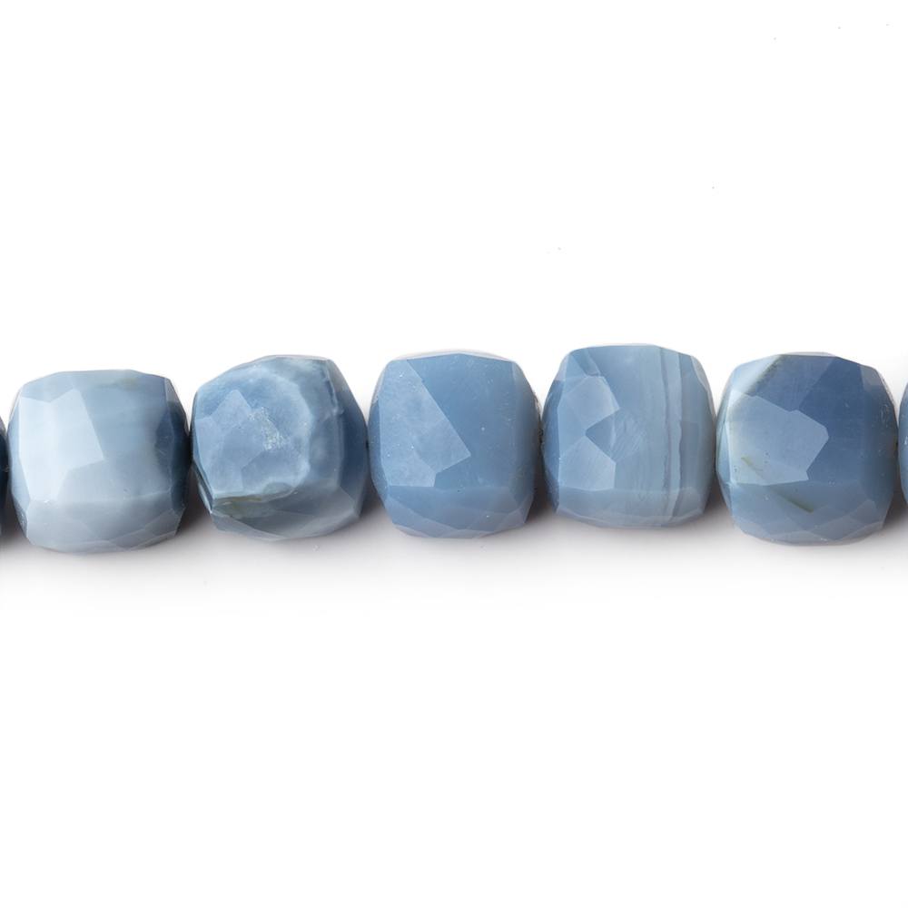 6-7mm Owyhee Denim Blue Opal Faceted Cube Beads 8 inch 29 pieces