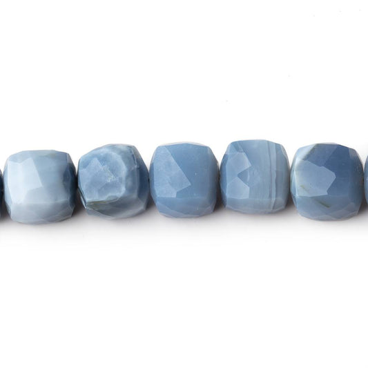 6-7mm Owyhee Denim Blue Opal Faceted Cube Beads 8 inch 29 pieces