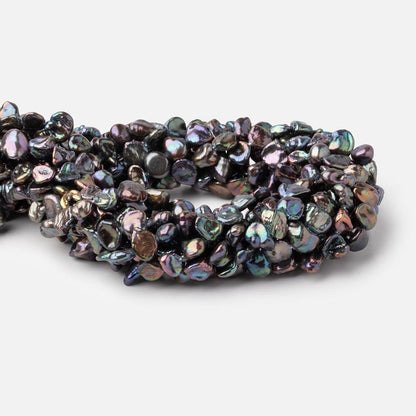 6-7mm Peacock Side Drill Keshi Freshwater Pearls 16 inch 60 pieces