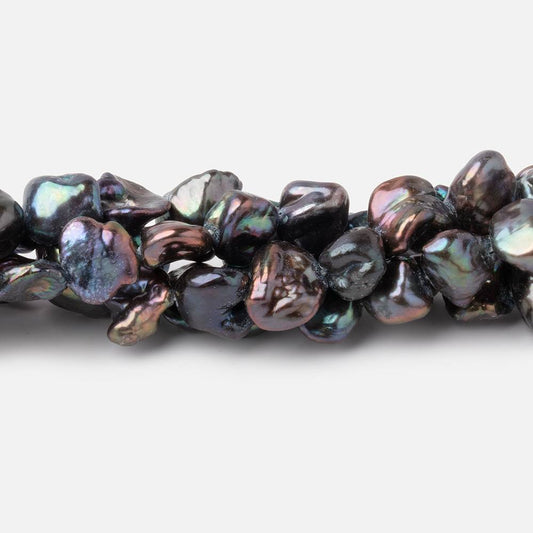 6-7mm Peacock Side Drill Keshi Freshwater Pearls 16 inch 60 pieces