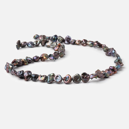 6-7mm Peacock Side Drill Keshi Freshwater Pearls 16 inch 60 pieces