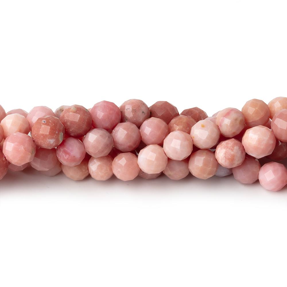 6-7mm Pink Peruvian Opal Faceted Round Beads 8 inch 30 pieces