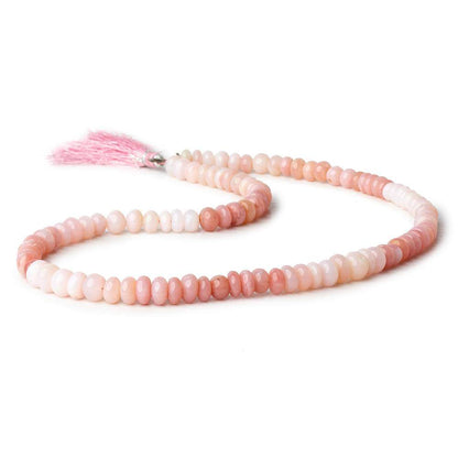 6-7mm Pink Peruvian Opal Plain Rondelle Beads 16 inch 103 pieces
