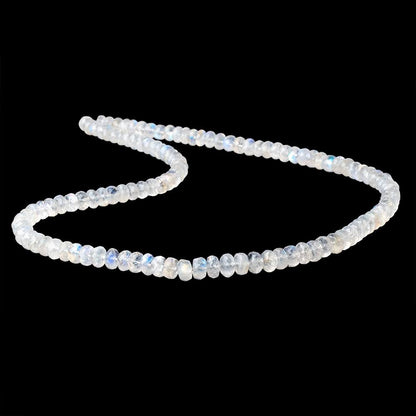 6-7mm Rainbow Moonstone Faceted Rondelle Beads 18 inch 115 pieces
