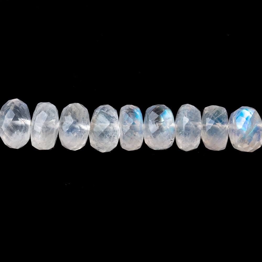 6-7mm Rainbow Moonstone Faceted Rondelle Beads 18 inch 115 pieces