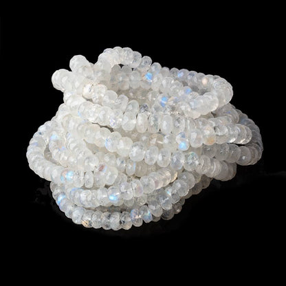 6-7mm Rainbow Moonstone Faceted Rondelle Beads 18 inch 115 pieces