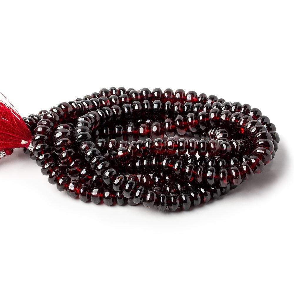 6 - 7mm Red Garnet Plain Rondelle Beads 16 inch 89 pieces