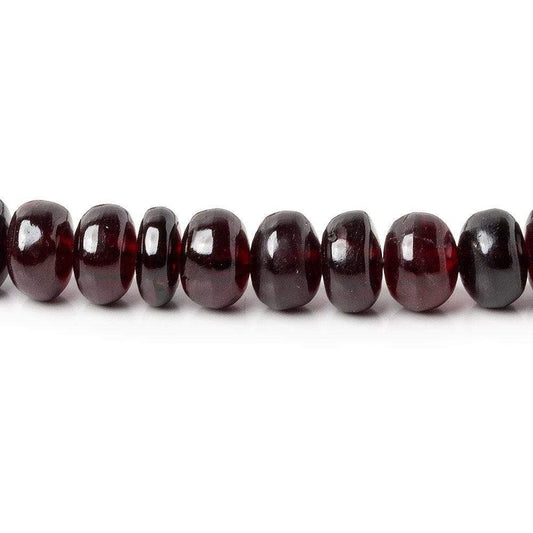 6 - 7mm Red Garnet Plain Rondelle Beads 16 inch 89 pieces