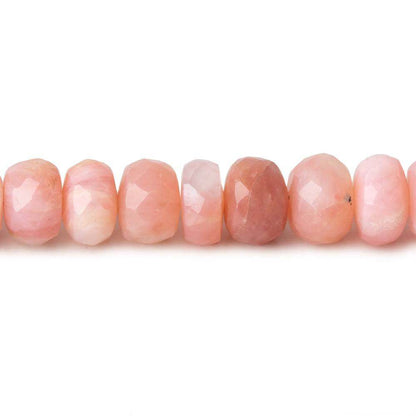 6-7mm Shaded Pink Peruvian Opal Faceted Rondelle Beads 18 inch 106 pieces