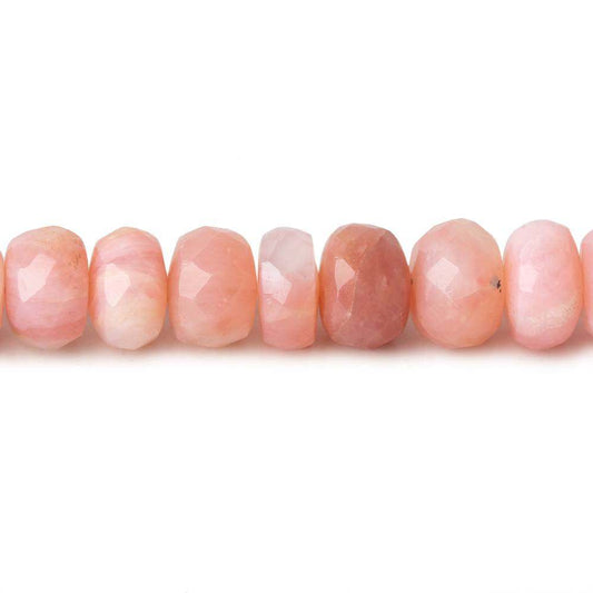 6-7mm Shaded Pink Peruvian Opal Faceted Rondelle Beads 18 inch 106 pieces