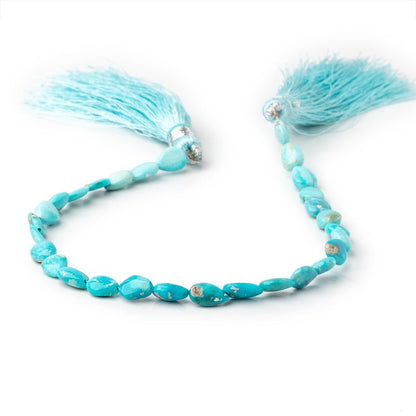 6-7mm Sleeping Beauty Turquoise Plain Pear Beads 7.75 inch 24 pieces