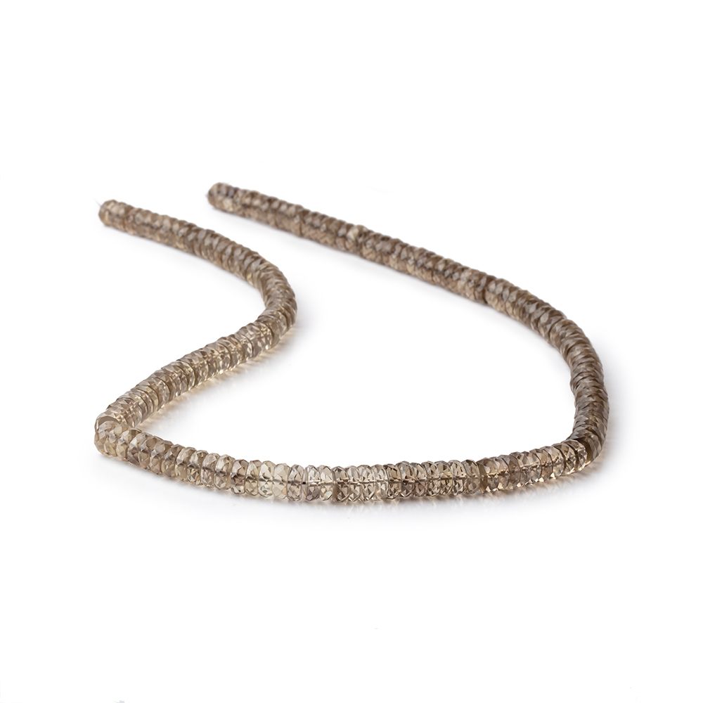 6-7mm Smoky Quartz Faceted Heshi Beads 16.75 inch 163 pieces
