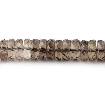6-7mm Smoky Quartz Faceted Heshi Beads 16.75 inch 163 pieces