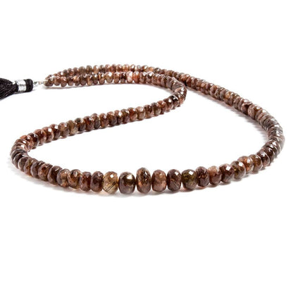 6-8mm Andalusite faceted rondelle beads 16 inches 97 pieces