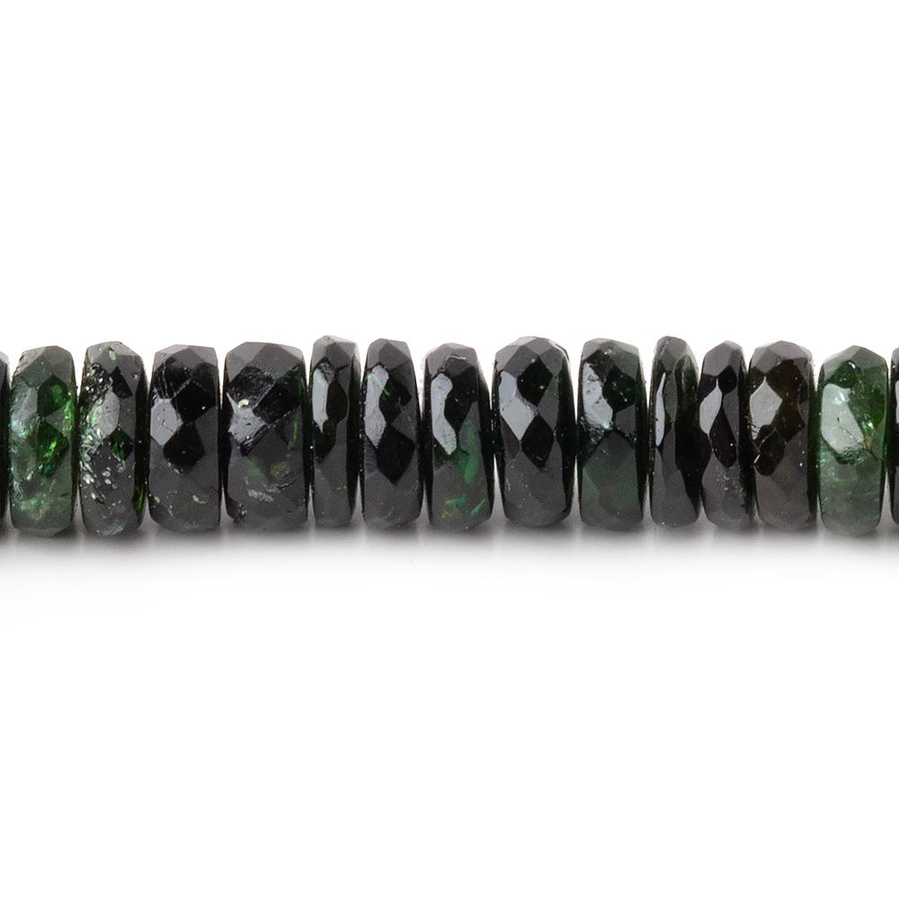 6-8mm Chrome Tourmaline Faceted Heishi Beads 15 inch 190 pieces