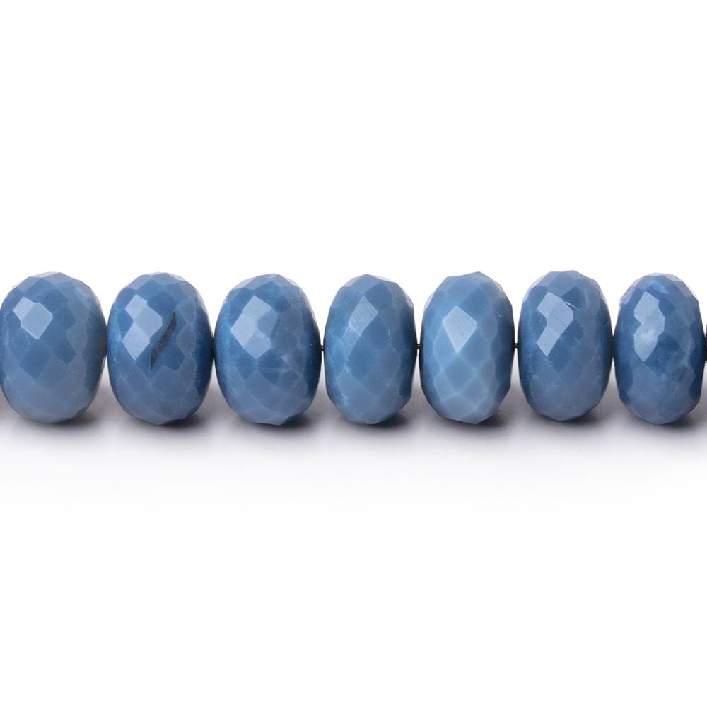 6-8mm Dark Owyhee Blue Opal Faceted Rondelle Beads 16 inch 80 pieces