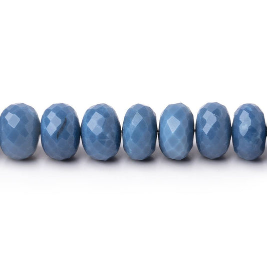 6-8mm Dark Owyhee Blue Opal Faceted Rondelle Beads 16 inch 80 pieces