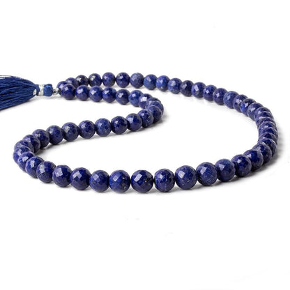 6-8mm Lapis Lazuli Faceted Round Beads 15 inch 61 pieces