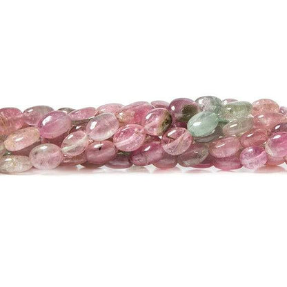 6-8mm Multi Color Afghani Tourmaline Beads Plain Oval Nuggets