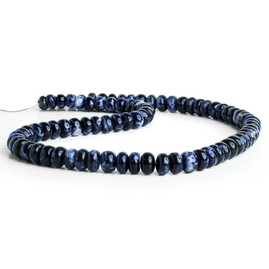 6-8mm Sodalite Plain Rondelle 16 inch 80 beads