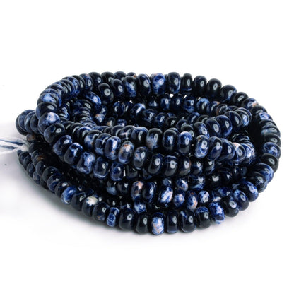 6-8mm Sodalite Plain Rondelle 16 inch 80 beads