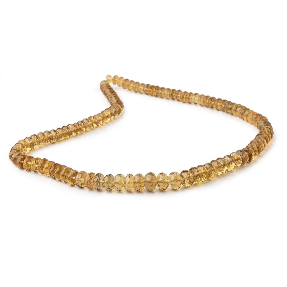 6-8mm Whiskey Quartz Faceted Rondelle beads 16 inch 105 pieces
