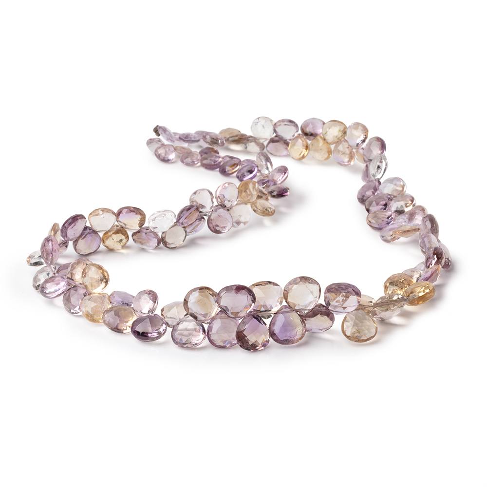 8-10mm Ametrine Faceted Heart beads 15.5 inch 46 pieces