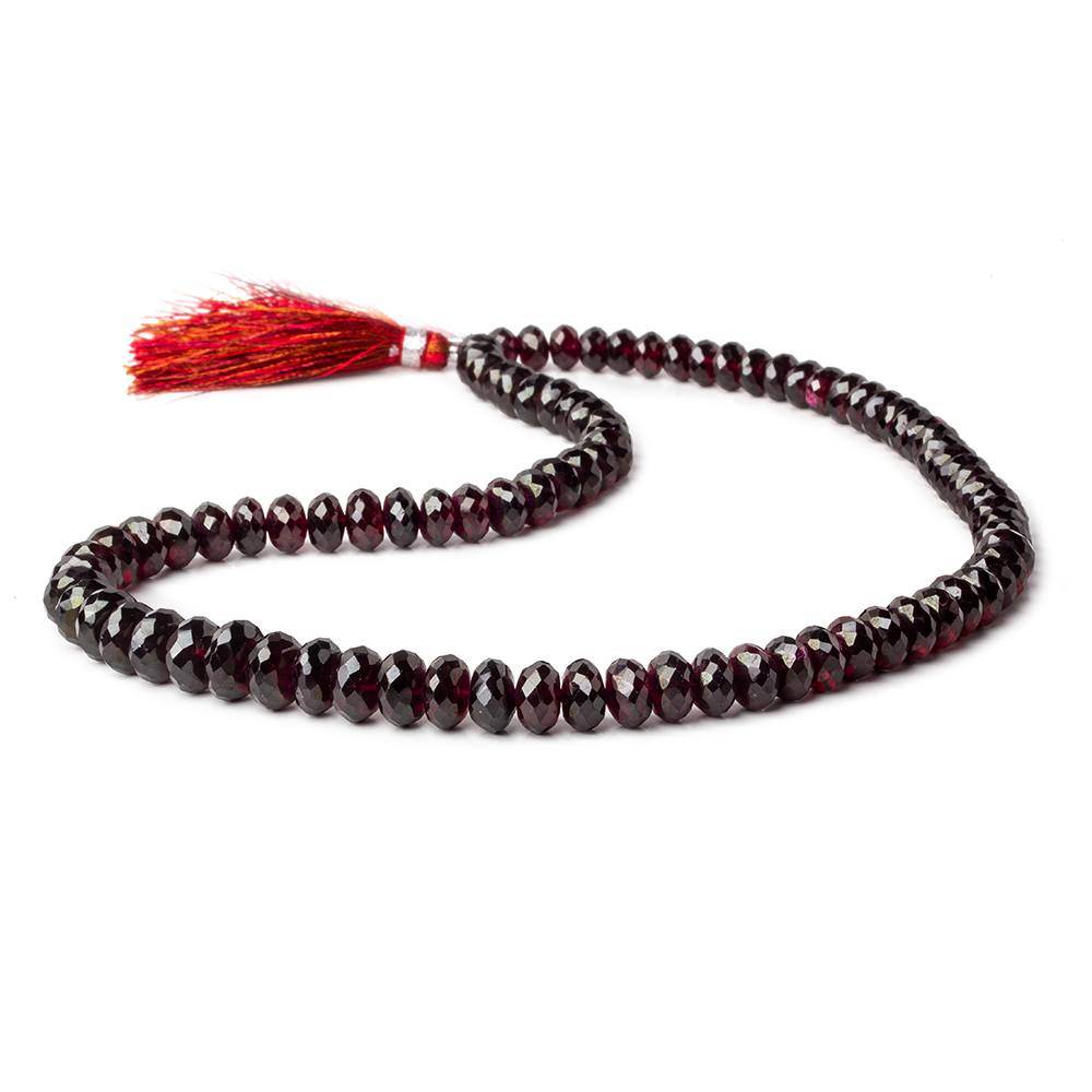 6-9mm Garnet Faceted Rondelle Beads 16 inch 89 pieces