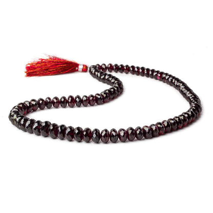 6-9mm Garnet Faceted Rondelle Beads 16 inch 89 pieces
