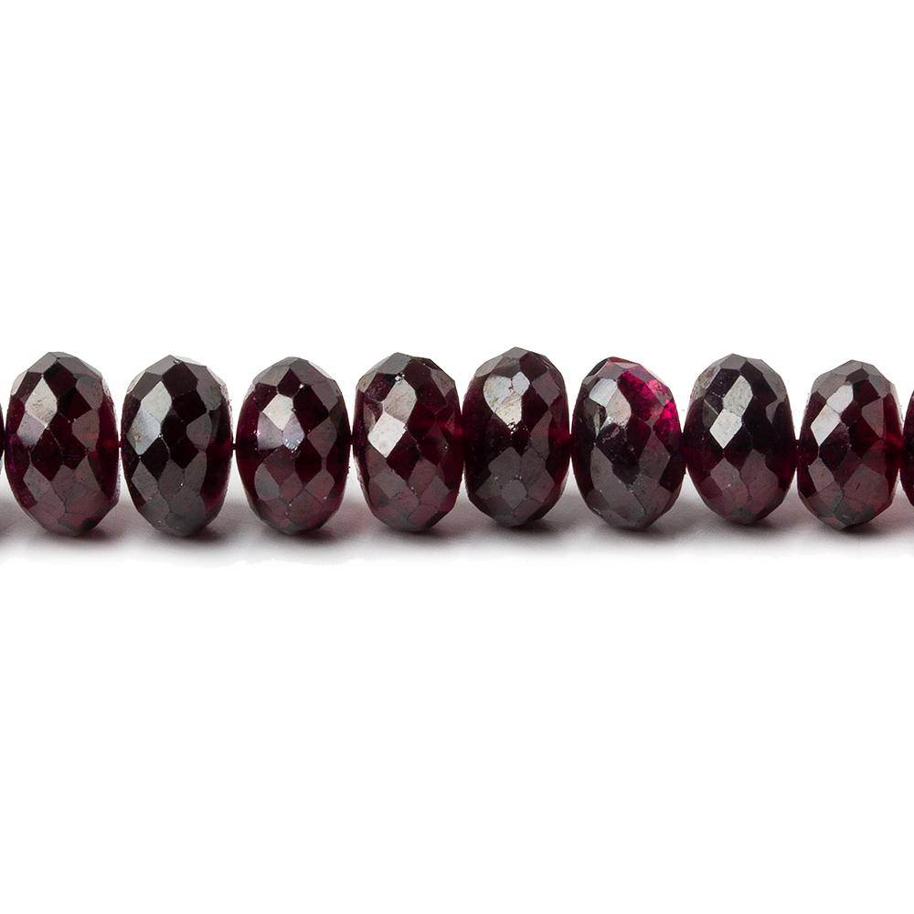6-9mm Garnet Faceted Rondelle Beads 16 inch 89 pieces