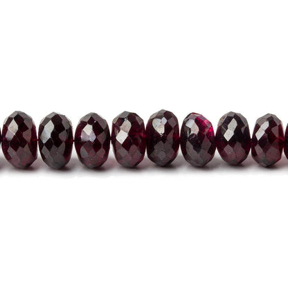 6-9mm Garnet Faceted Rondelle Beads 16 inch 89 pieces