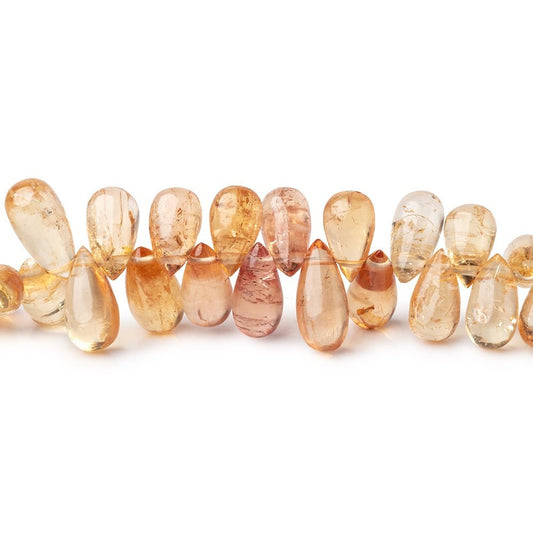 6-9mm Imperial & Precious Topaz Plain Tear Drop Beads 8 inch 80 pieces AA