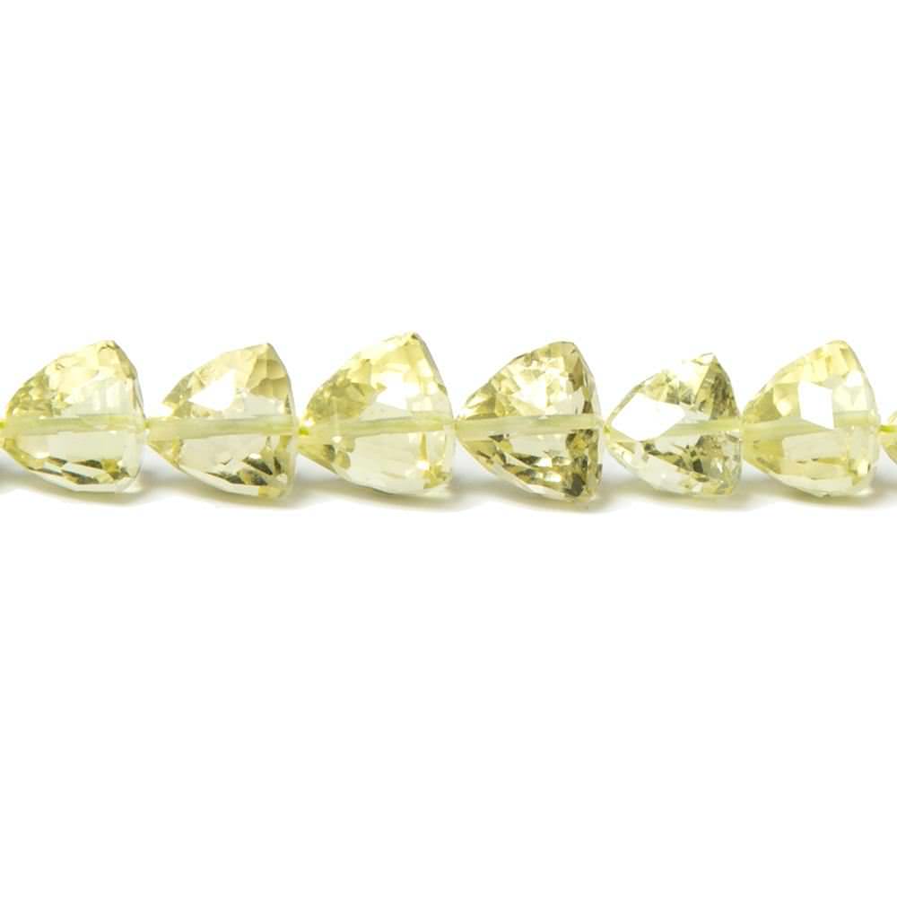 6-9mm Lemon Quartz Straight Drilled Trillion Beads 56 pieces