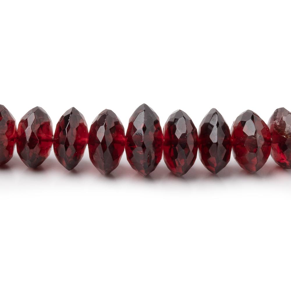 6-9mm Mozambique Garnet German Faceted Rondelles 16 inch 106 Beads