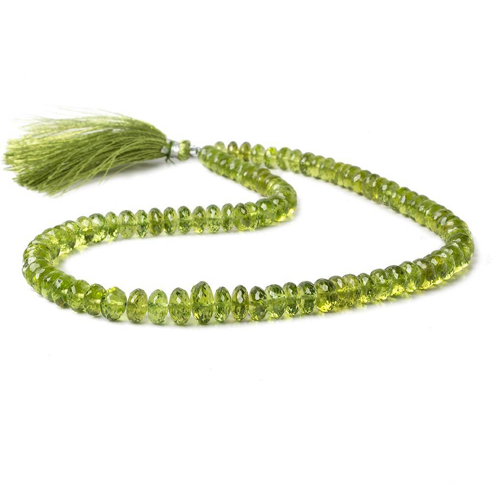 6-7mm Peridot Faceted Rondelle Beads 15 inch 96 pieces AAA Grade