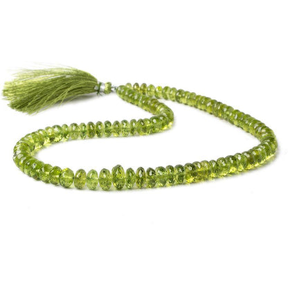 6-7mm Peridot Faceted Rondelle Beads 15 inch 96 pieces AAA Grade