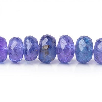 6-9mm Tanzanite Faceted Rondelle Beads 18 inch 106 pieces AAA