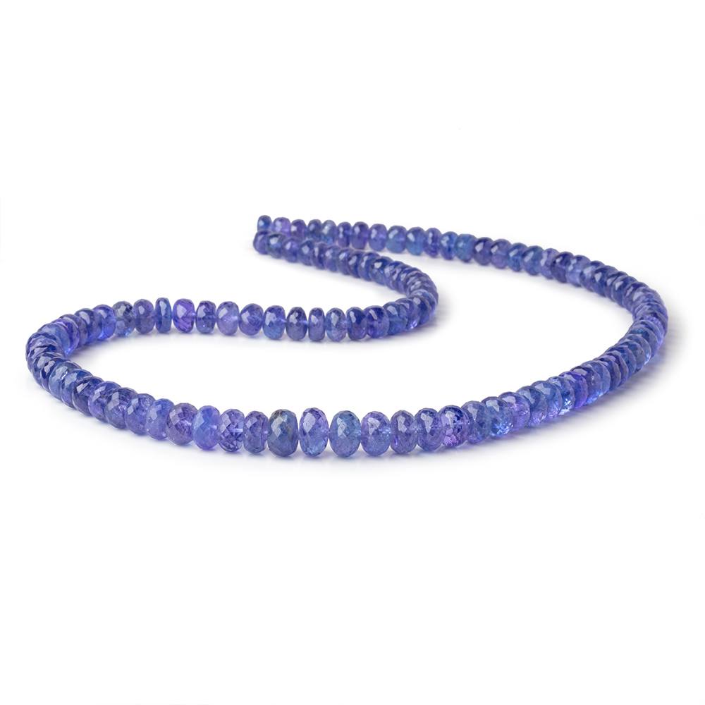 6-9mm Tanzanite Faceted Rondelle Beads 18 inch 106 pieces AAA