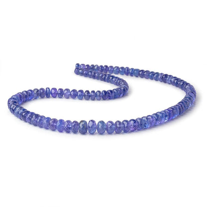 6-9mm Tanzanite Faceted Rondelle Beads 18 inch 106 pieces AAA
