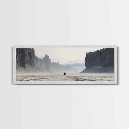 The Wanderer - Framed Canvas Print - Scifi Wall Art - Game Room Decor - Gamer Gift - Mancave Wall Art