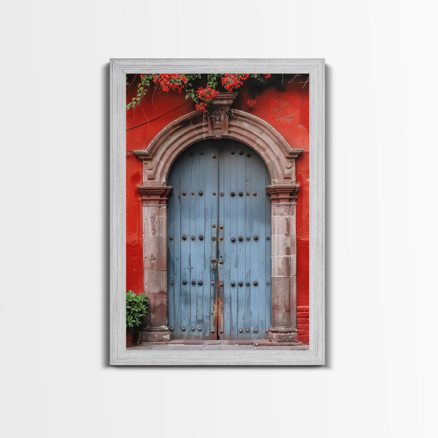 Change1 Indian Wall Art, Colorful Indian Doors, Framed Canvas Print, Painting Print, Traditional Hindu Architecture, Ready To Hang
