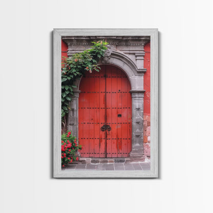 Change3 Indian Wall Art, Colorful Indian Doors, Framed Canvas Print, Painting Print, Traditional Hindu Architecture, Ready To Hang