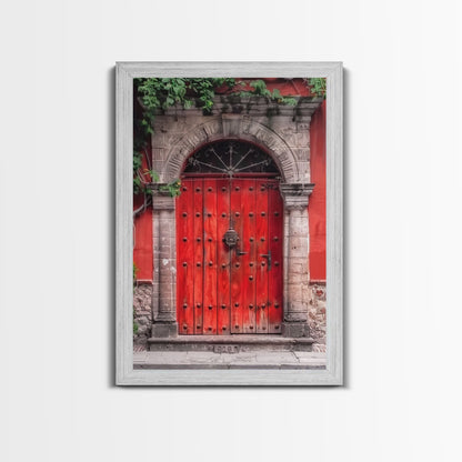 Change1 Mexican Wall Art, Framed Canvas Print, Old Town Mexico Architecture Wall Art, Framed Art