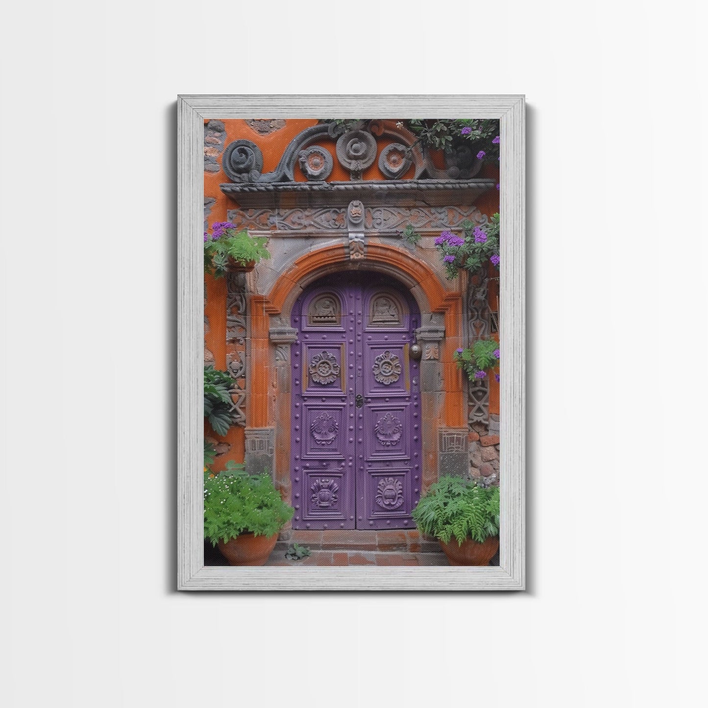 Change34 Architecture Print, 19th Century Architecture Photography, Mexico City Wall Art, Wood Framed Canvas Print