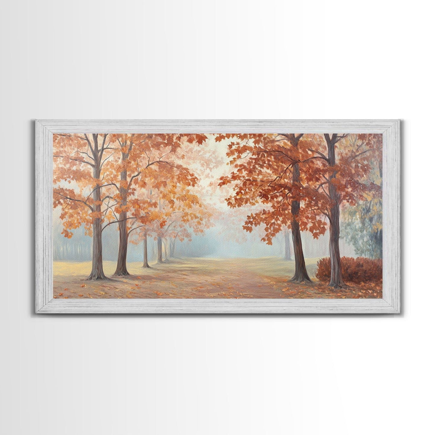 Elegant Christmas party with guests in formal attire by a Christmas tree Framed Canvas Print, holiday wall art for classy Christmas decor