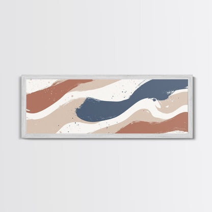 MCM Artwork - Abstract Art - Framed Canvas Print - Wood Framed Mid Century Modern Art - Large Geometric Art, Paint Splotches