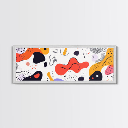 Retro 90s Style Wall Art, Panoramic Print, Splotchy Abstract Mall Art, Shopping Mall Style Decor, Modern Art