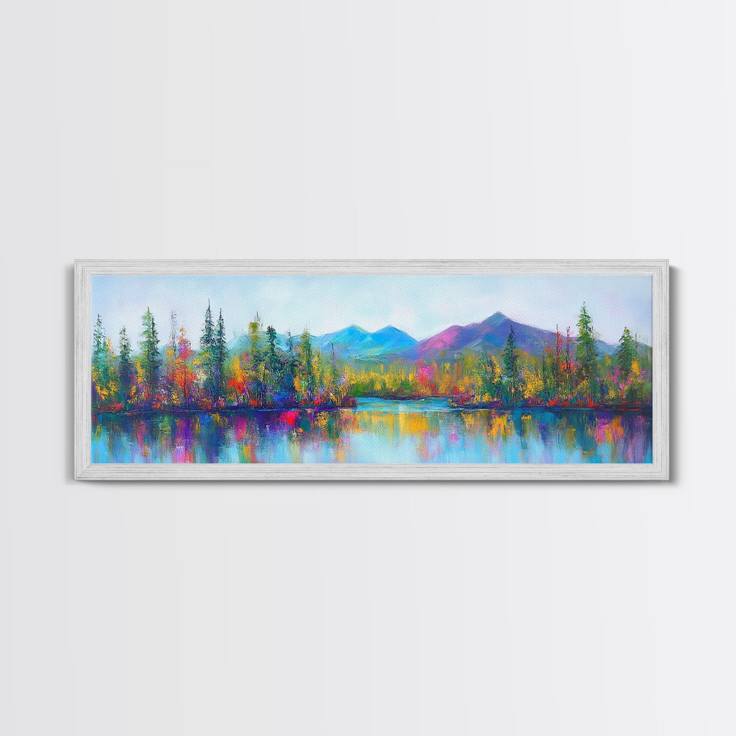 Abstract Landscape Painting Print, Panoramic, Surreal Art, Oversized Wide / Horizontal Fantasy Wall Art